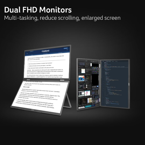 Acer PD193Q E 18.5-inch FHD 100Hz Portable Dual Screen Monitor - 8