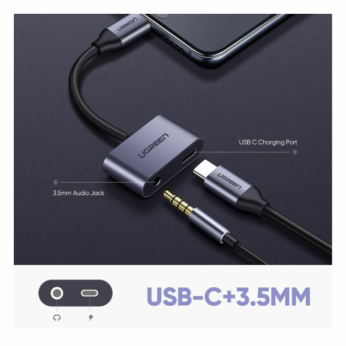 UGREEN USB-C to USB-C + 3.5mm Jack Converter (50596) - 3