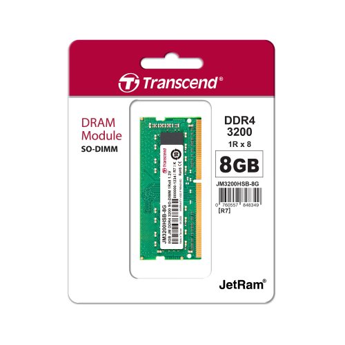 Transcend DDR4 8GB JetRam 3200MHz SODIMM Notebook Memory /JM3200HSB-8G/ - 2