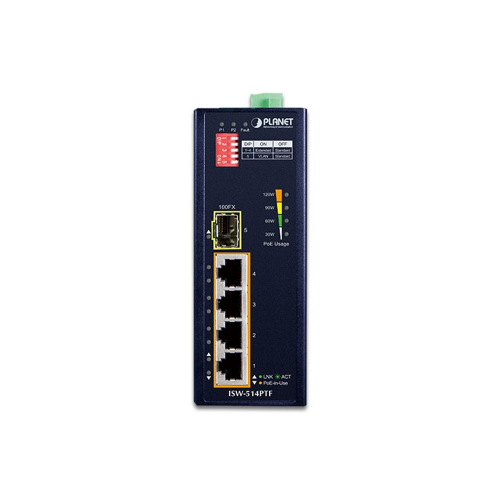 Planet ISW-514PTF Industrial IP40 4-Port PoE Switch / Свич салаалагч , Сүлжээний Төхөөрөмж / - 2