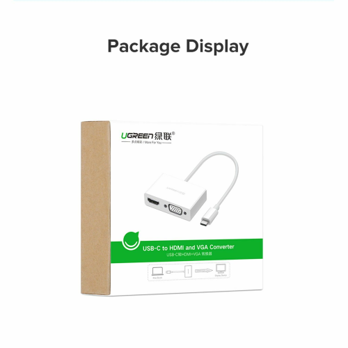 UGREEN USB-C Male to HDMI + VGA Female Converter (30843) - 5