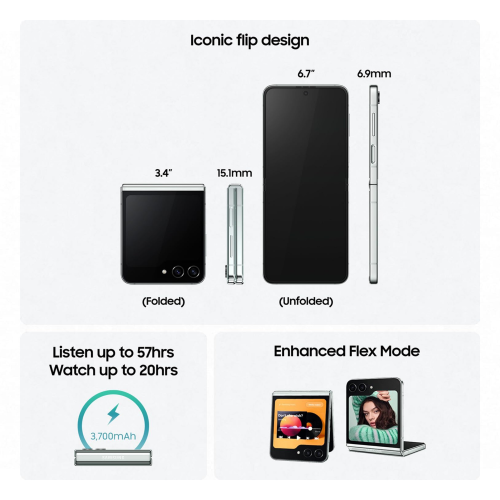 Samsung Galaxy Z-Flip5  256GB, Black Cream - 2