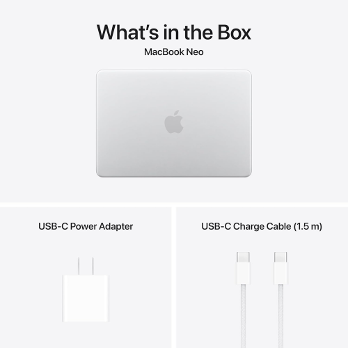Apple MacBook Neo 13" A18 Pro chip, 6-core CPU, 5-core GPU, 8GB RAM, 512GB SSD, Silver /MHFC4/ - 7