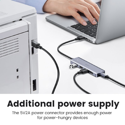 UGREEN 4-Port USB3.0  Hub with Type-C Power Port (50985) - 3