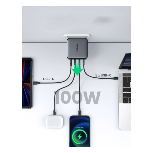 UGREEN USB-A + 3*USB-C 100W GaN Fast Charger (40747) - 3