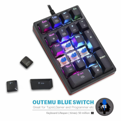 Motospeed K24 Wired Mechanical Numeric Keypad Black - 2