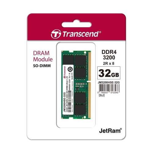 Transcend DDR4 32GB JetRam 3200MHz SODIMM Notebook Memory /JM3200HSE-32G/ - 2