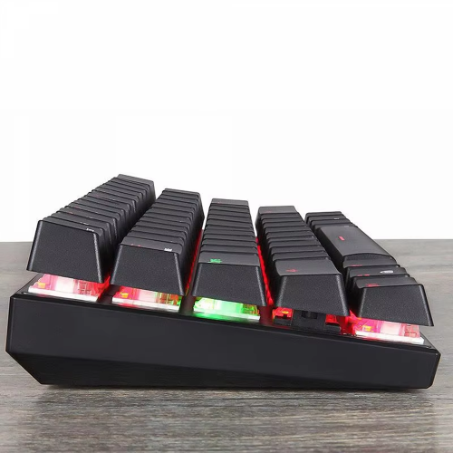 Motospeed SK62 Wireless, Wired and Bluetooth Tri-Mode Mechanical Gaming Keyboard, Black with Blue Switch - 3