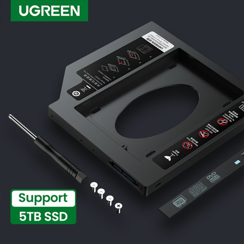 UGREEN SATA Hard Drive Caddy 9.5mm for Notebook Optical Drive (70657) - 3