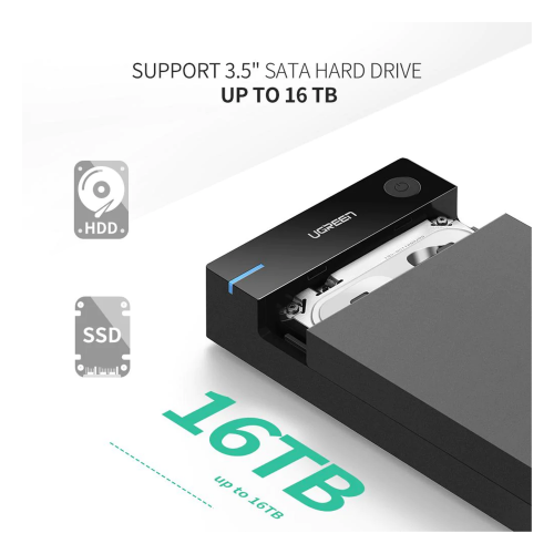 UGREEN USB 3.0 to SATA 3.5 inch Hard Drive Enclosure (50422) - 2