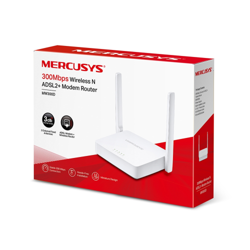 Mercusys MW300D 300Mbps Wireless N ADSL2+ Modem Router - 4