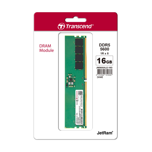 Transcend DDR5 16GB JetRam 5600MHz UDIMM PC Memory /JM5600ALE-16G/ - 2