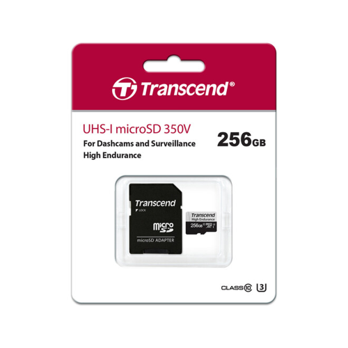 Transcend 256GB High Endurance 350V UHS-I XC 100MB/s Micro SD Memory Card with SD adapter /TS256GUSD350V/ - 3
