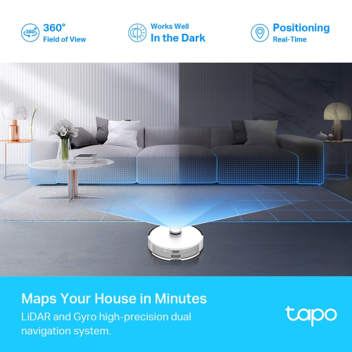 Tapo RV30 LiDAR Navigation Robot Vacuum & Mop - 7