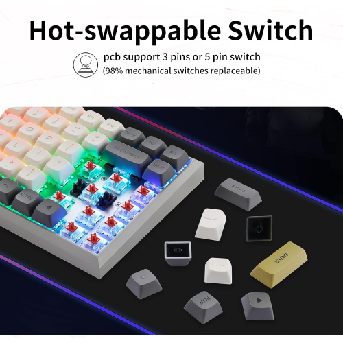 Motospeed SK84 RGB Wireless Bluetooth Mechanical Keyboard - 4