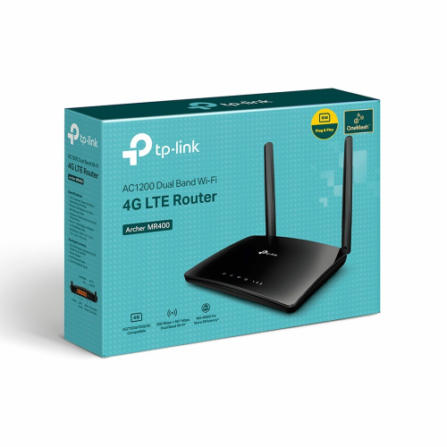 TP-Link Archer MR400 AC1200 4G LTE SIM Slot Unlocked Wireless Dual-Band Router - 4