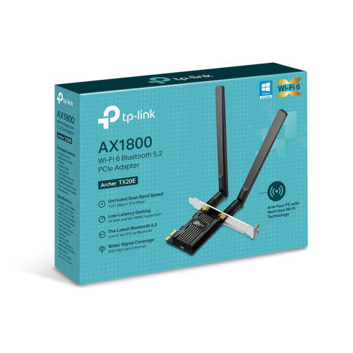 TP-Link Archer TX20E AX1800 Wi-Fi 6 Bluetooth 5.2 PCIe Adapter - 4