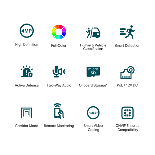 TP-Link VIGI C440 4MP Full-Color Turret Network Camera / Дотор Хяналтын Камер / - 3