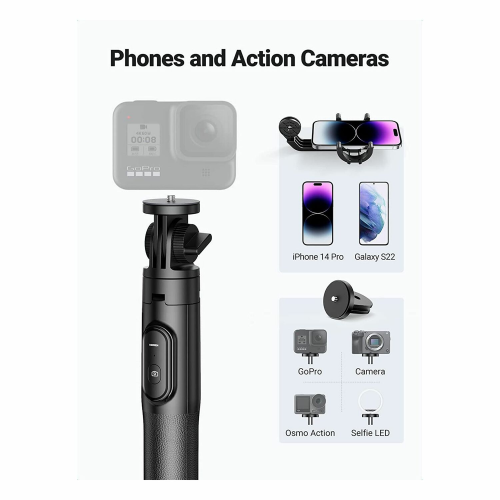 UGREEN Selfie Stick Tripod with Bluetooth Remote (15062) - 4