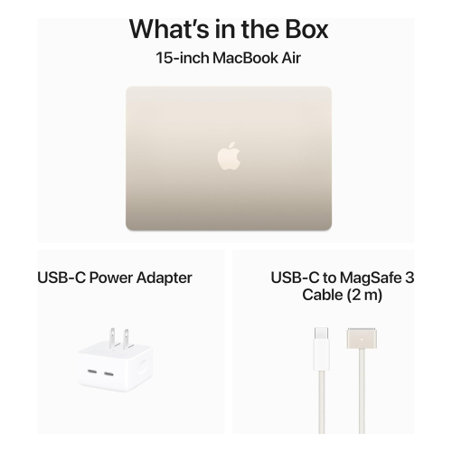 Apple MacBook Air 15.3" M3 Chip 8‑core CPU 10‑core GPU, 8GB RAM, 256GB SSD Starlight /MRYR3/ - 6