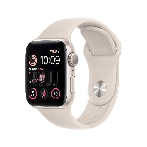 Apple Watch SE (2nd gen) GPS 40mm Starlight Aluminum Case with Starlight Sport Band (M/L) /MR9V3/