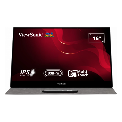 ViewSonic TD1655 15.6-inch Portable Touch Monitor with USB-C and Mini HDMI