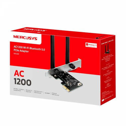 Mercusys MA30E AC1200 Wi-Fi Bluetooth PCIe Adapter - 4