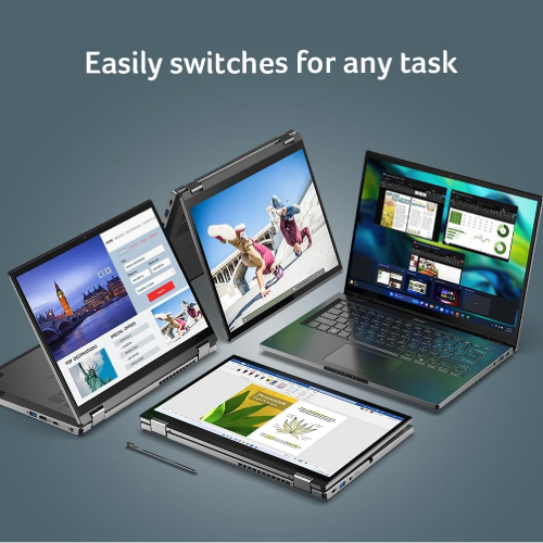 Acer Aspire Spin 14 ASP14-51N-70S3, Intel Core Ultra 7-155U, DDR5 16GB RAM, 512GB PCIe Gen4 SSD, Intel Arc Graphics, 14-inch WUXGA, Win11 Home, Steel Grey - 4