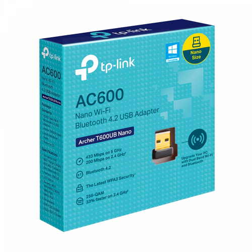 TP-Link Archer T600UB Nano AC600 Nano Wi-Fi Bluetooth USB Adapter - 3