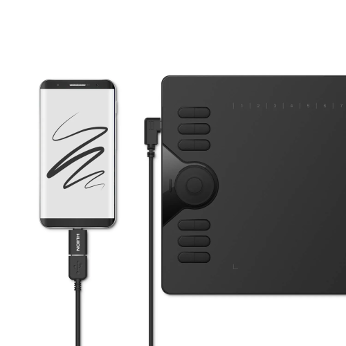 Huion HS610 Graphic Drawing Pen Tablet with Touch Ring - 3