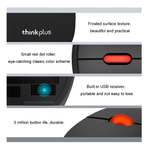 Lenovo Thinkplus M80 USB Wired Mouse - 4