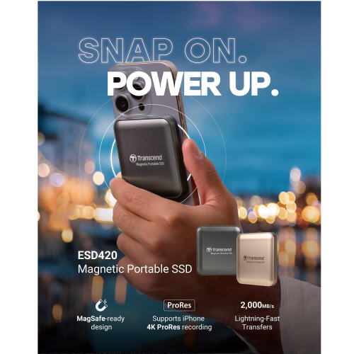Transcend 4TB ESD420G USB 3.1 Gen2 Type-C Magsafe External SSD , Gold /TS4TESD420G/ - 3