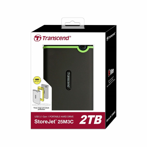Transcend 2TB USB Type-C StoreJet 25M3C 2.5-inch Rugged Portable Hard Drive /TS2TSJ25M3C/ - 4
