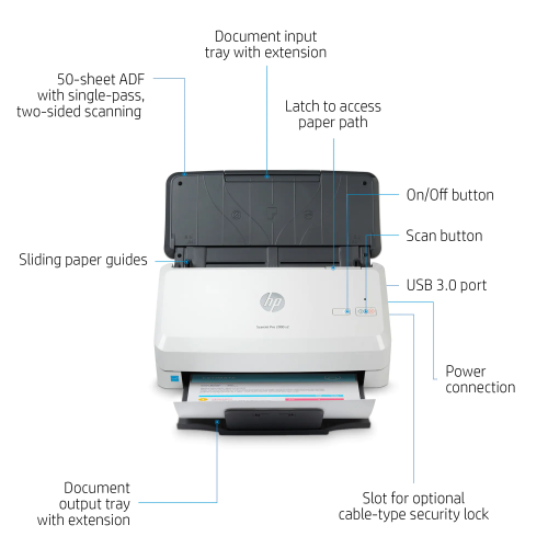 HP ScanJet Pro 2000 s2 Sheet-Feed Scanner / Сканнер / - 5