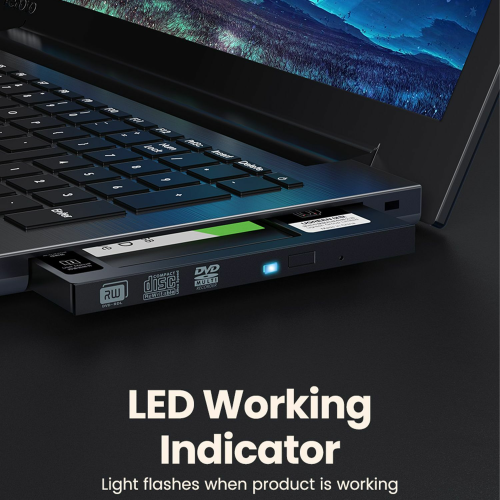 UGREEN SATA Hard Drive Caddy 9.5mm for Notebook Optical Drive (70657) - 5