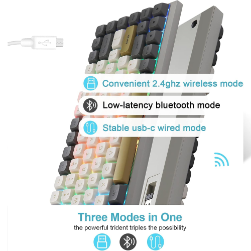 Motospeed SK84 RGB Wireless Bluetooth Mechanical Keyboard - 2